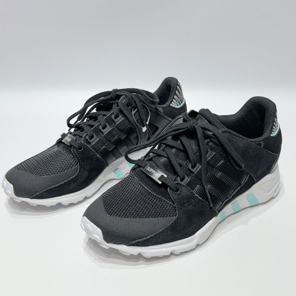 NWOB Adidas EQT Support RF Black Suede Shoes Sneakers Walking Women’s Size 6.5 - Picture 3 of 8
